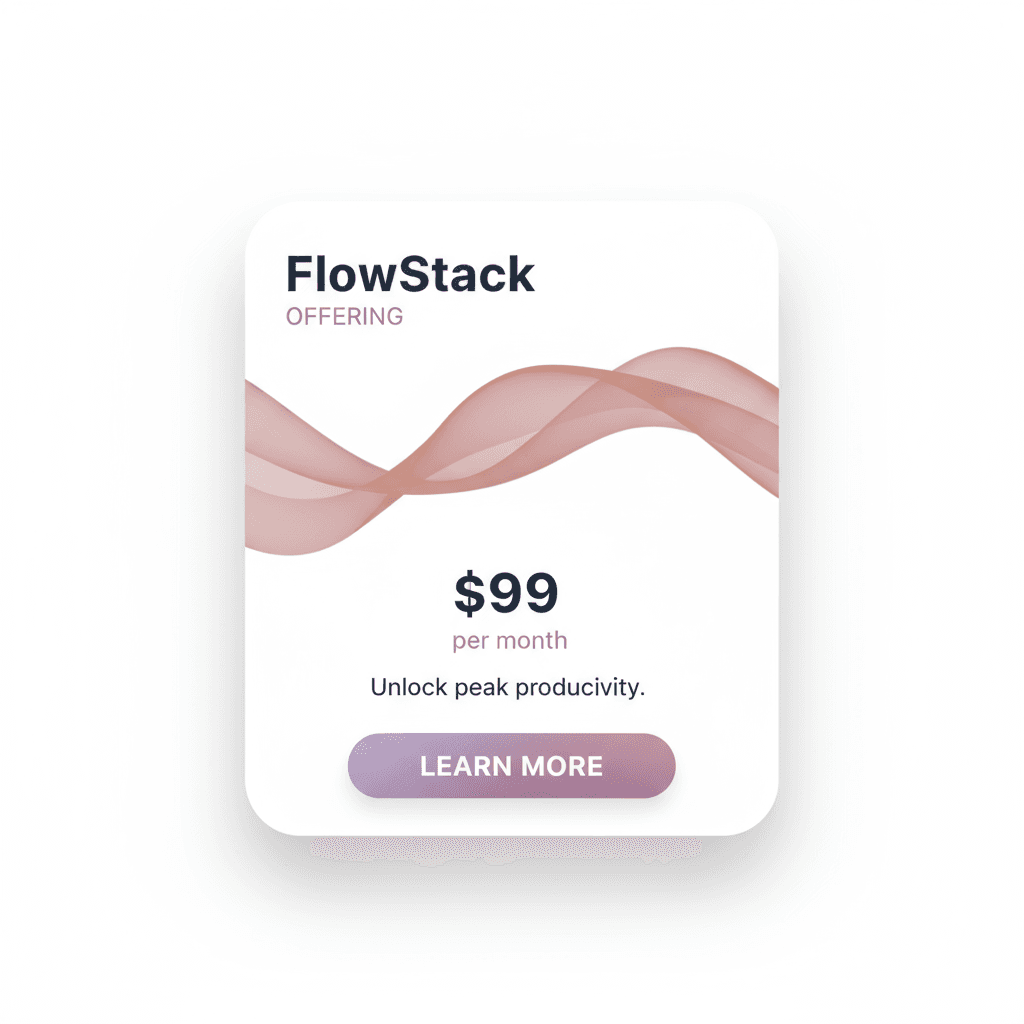 Flowstack dashboard card showing automation stats