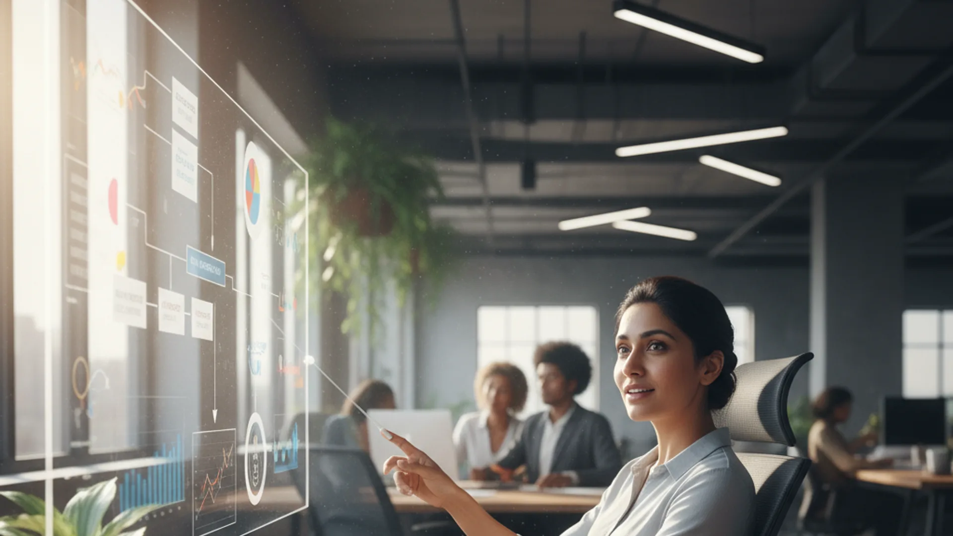 Founder meeting at a small table reviewing clear strategy notes together